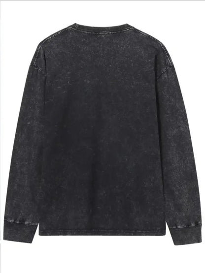 Chemise À Manches Longues Avec Effet Délavé Vintage Pour Hommes | Idéal Pour L’Automne Et Le Printemps