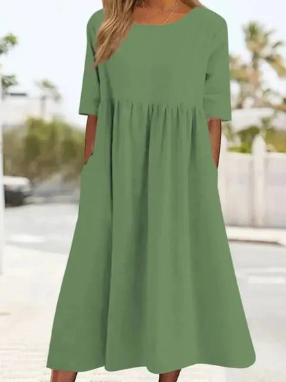 Robe Longue Bleue à Coupe Fluide pour Femme | Idéale pour l’Été