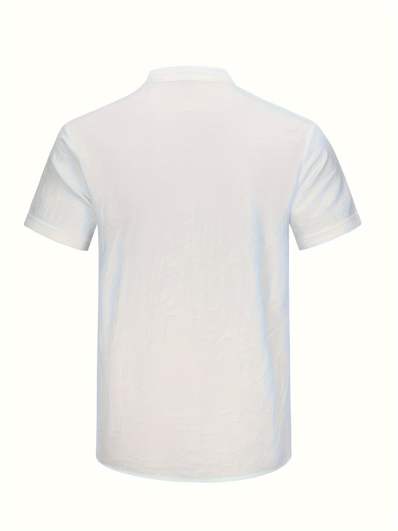 Chemise col montant coupe droite pour hommes