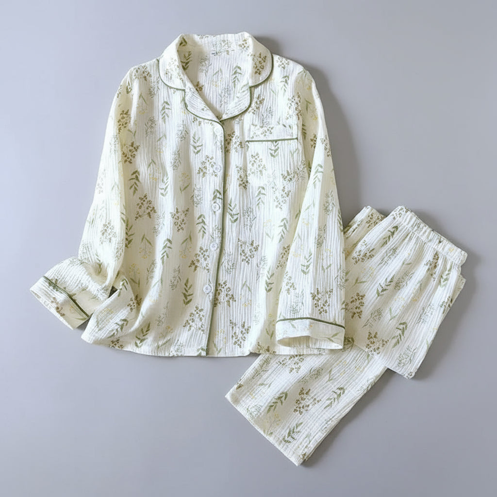 Ensemble Pyjama avec Fermeture à Boutons pour Adulte | Idéal pour la Maison et le Sommeil