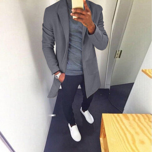 Trench-Coat Mi-Long avec Ceinture pour Homme | Idéal pour Occasions Formelles