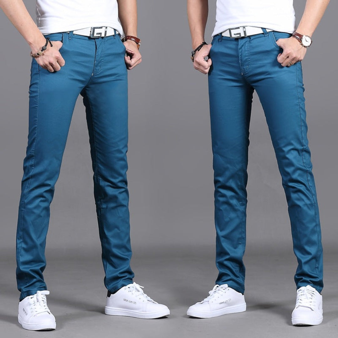 Pantalon Slim Fit Formel avec Coupe Ajustée pour Homme | Idéal pour le Bureau ou les Occasions Spéciales