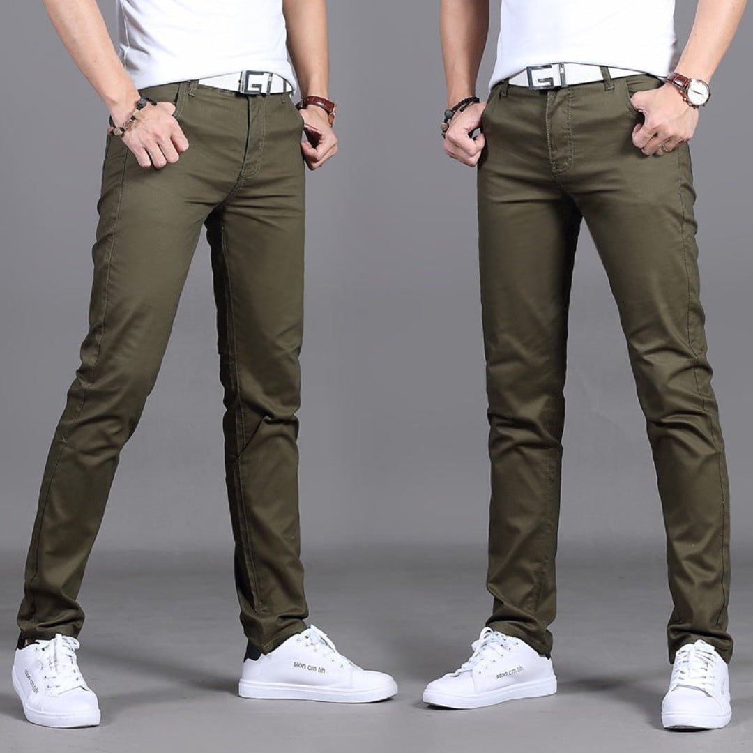 Pantalon Slim Fit Formel avec Coupe Ajustée pour Homme | Idéal pour le Bureau ou les Occasions Spéciales