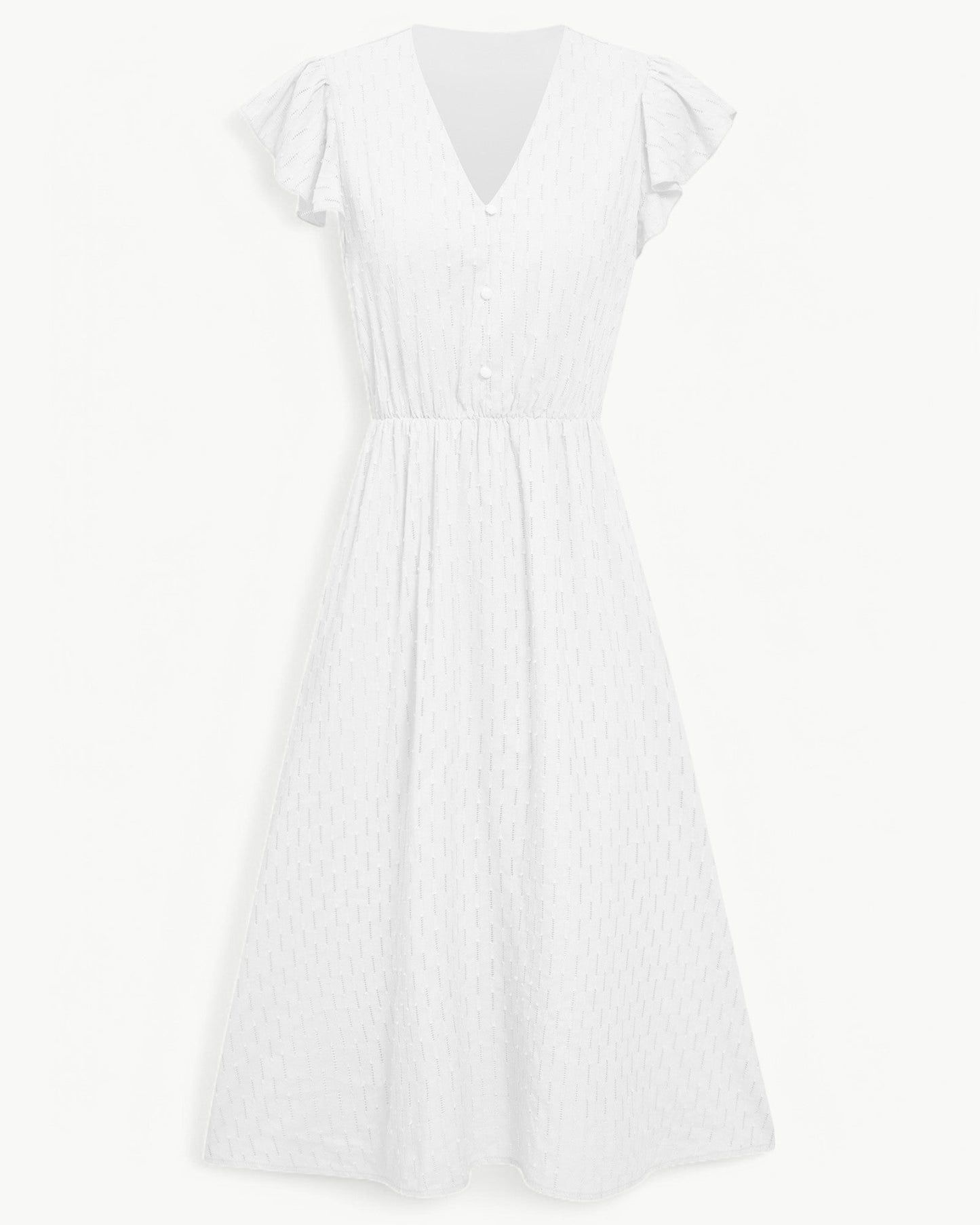 Robe Midi Avec Manches À Volants Pour Femme | Idéal Pour Usage Quotidien Et Occasions