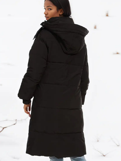 Manteau Long avec Capuche Amovible pour Femme | Idéal pour l’Hiver