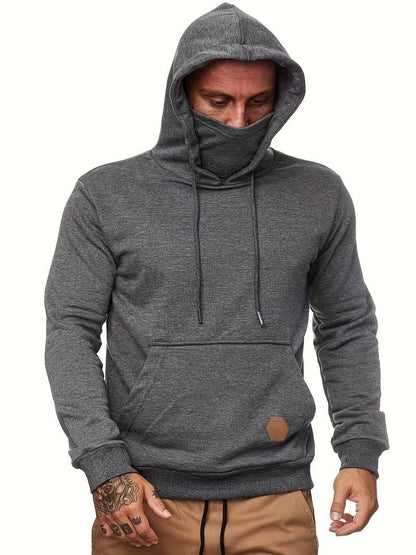 Sweat À Capuche Avec Masque Intégré Et Manches Longues Pour Homme | Idéal Pour Un Usage Quotidien