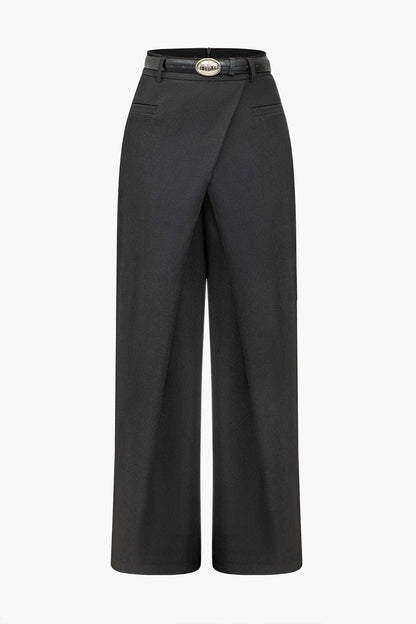 Pantalon Femme à Taille Haute avec Détail Croisé | Idéal pour le Travail ou les Sorties