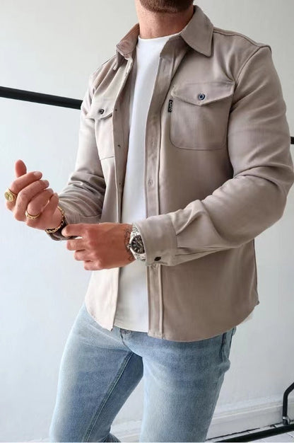 Surchemise À Manches Longues Avec Poches Pour Hommes | Idéal Pour Un Usage Quotidien