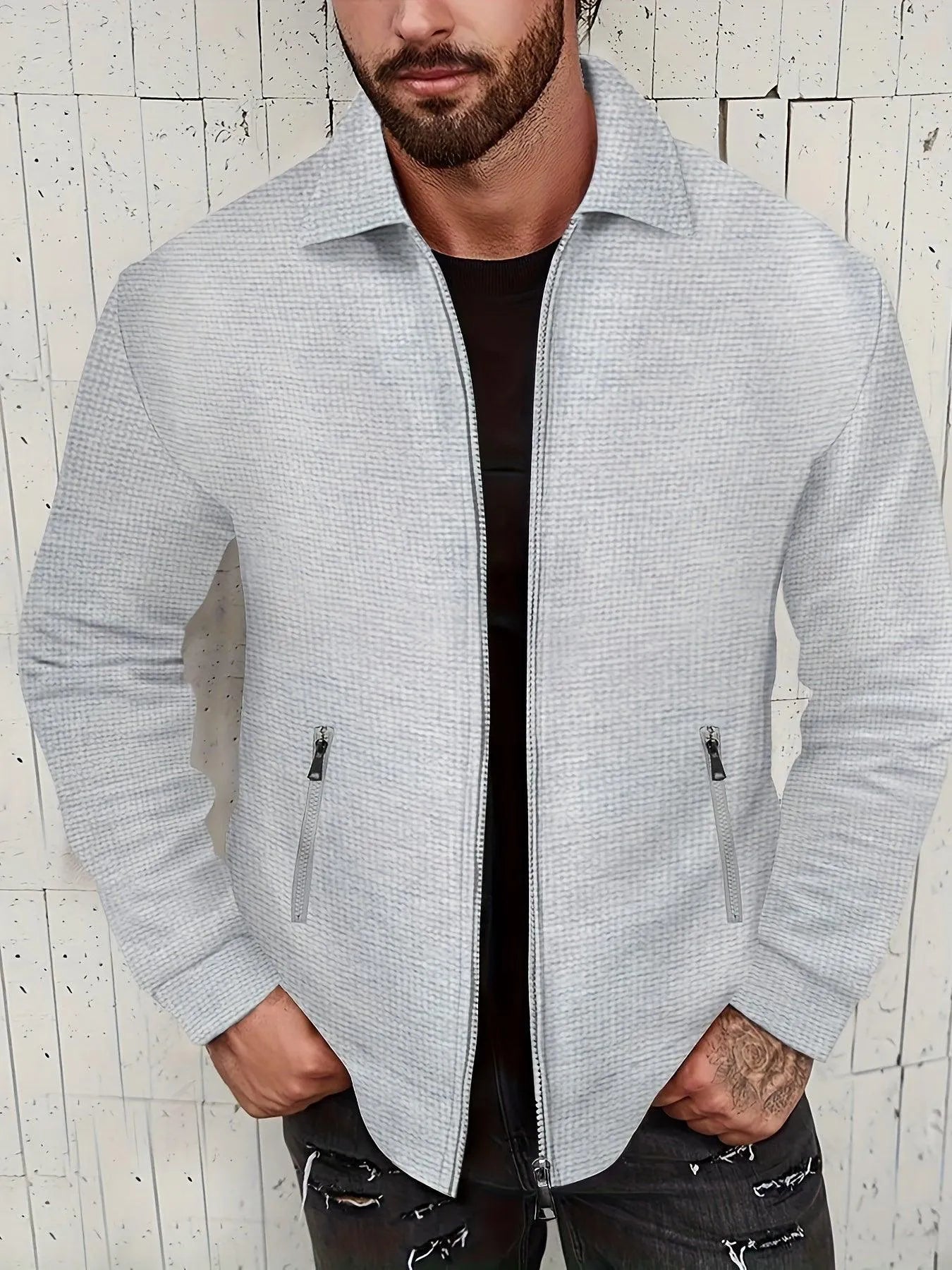 Veste Casual Uni Pour Homme | Idéal Pour Un Usage Quotidien