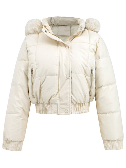 Veste Matelassée Avec Capuche Et Fermeture Zippée Pour Femme | Idéale Pour La Saison Froide