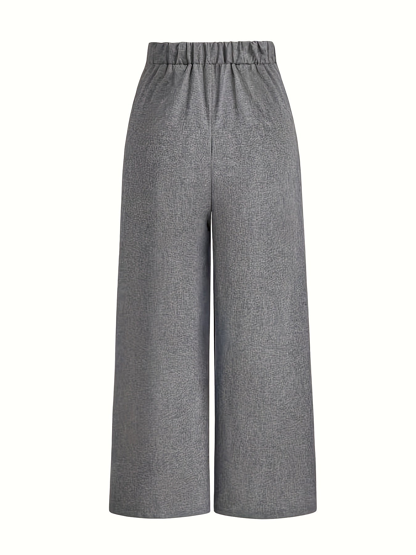 Pantalon Large Taille Haute Avec Plis Frontaux Pour Femme | Idéal Pour Usage Quotidien Et Professionnel