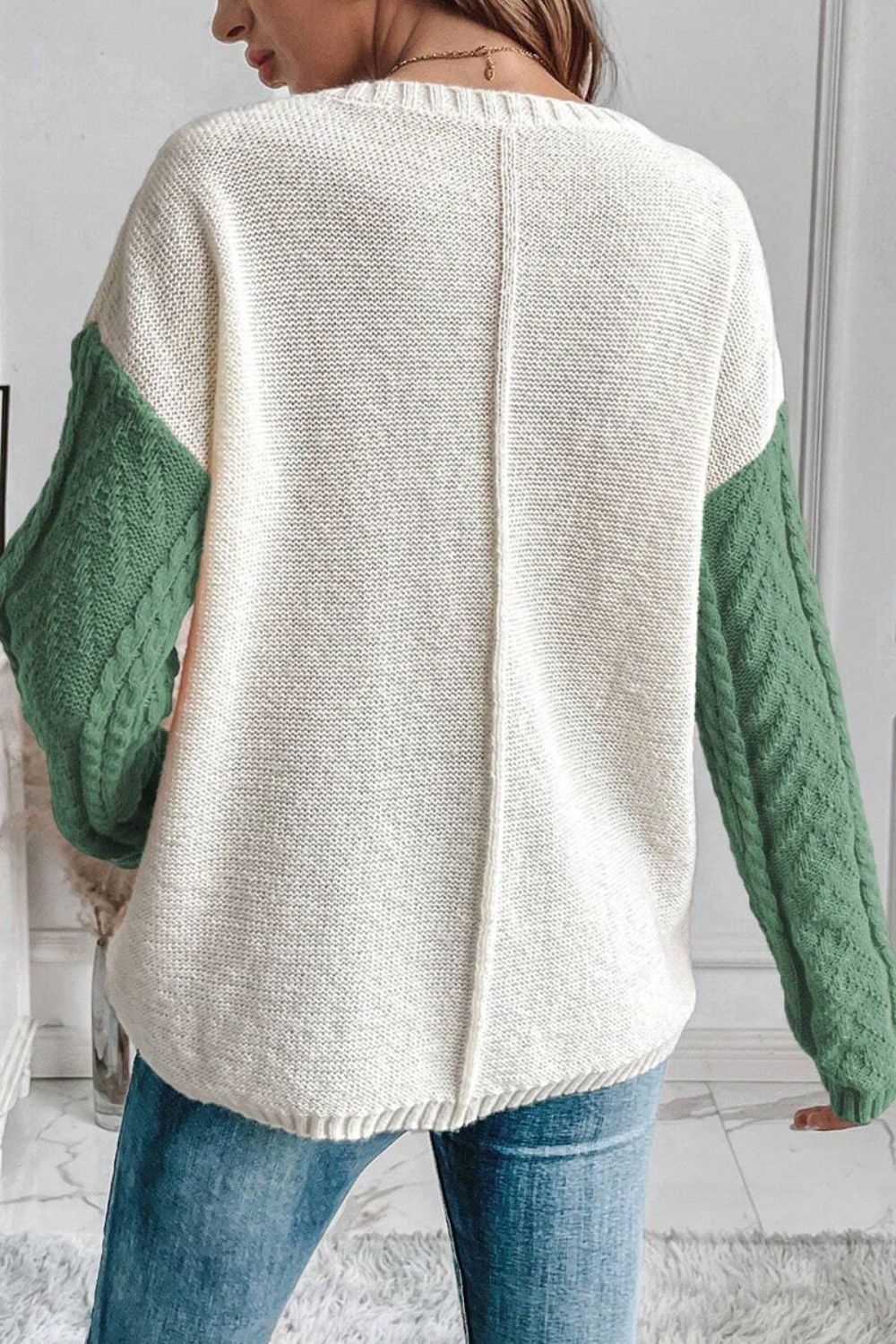 Pull Color Block à Manches Longues pour Femmes | Idéal pour un Usage Quotidien