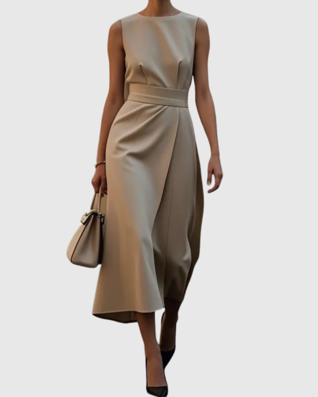 Robe midi sans manches pour femmes