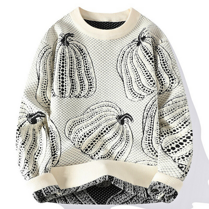 Pull À Motif Citrouille Avec Coupe Décontractée Pour Adultes | Idéal Pour Saison Automnale