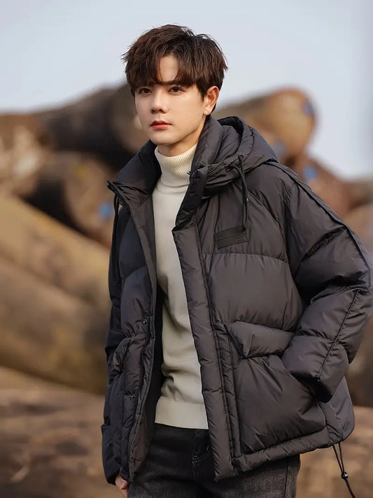Manteau Matelassé avec Doublure et Col Montant pour Homme | Idéal pour Saison Hivernale
