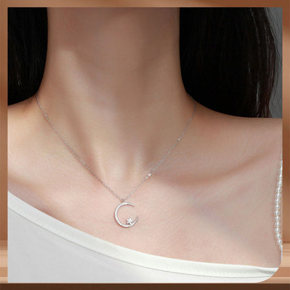 Collier avec Pendentif Lune Et Étoile pour Femme | Idéal pour Les Occasions Spéciales