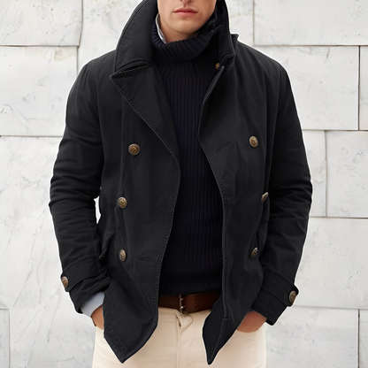 Veste À Boutons Avec Col Droit Pour Homme | Idéale Pour Les Saisons Fraîches