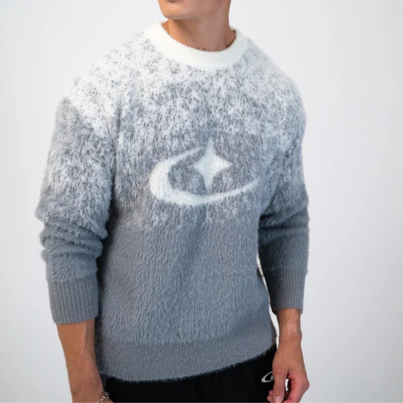 Pull À Col Rond Avec Motif Dégradé Pour Femme Et Homme | Idéal Pour Usage Quotidien