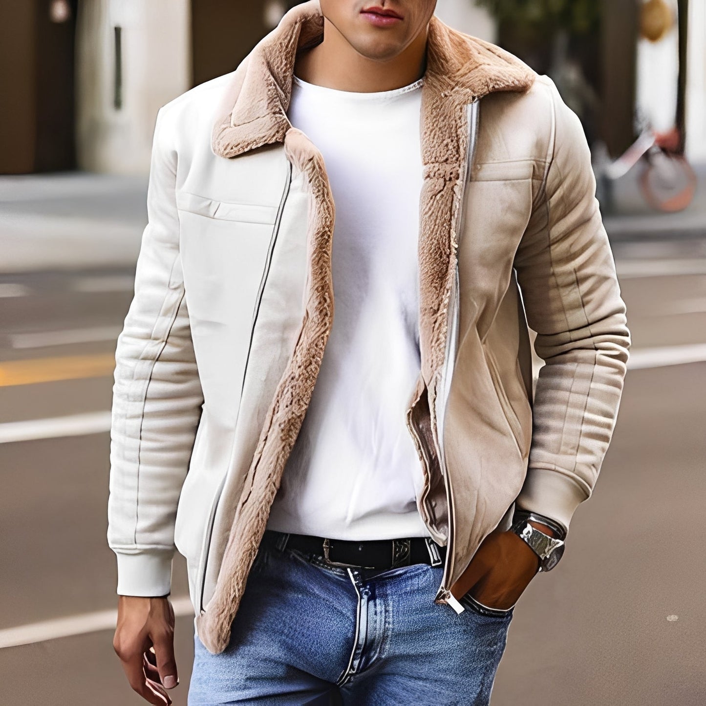Veste D'hiver Avec Col Haut Et Poches Pour Homme | Idéale Pour L'hiver