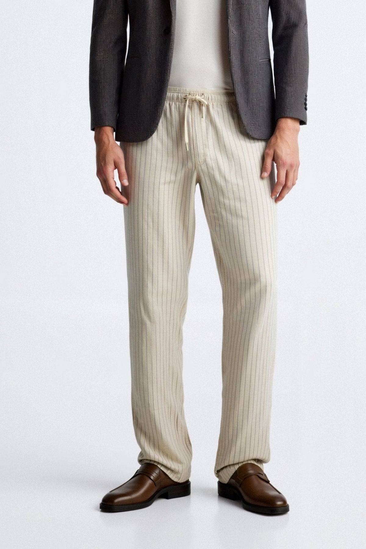 Pantalon Lounge À Taille Élastique Avec Cordon Pour Homme | Idéal Pour Le Quotidien