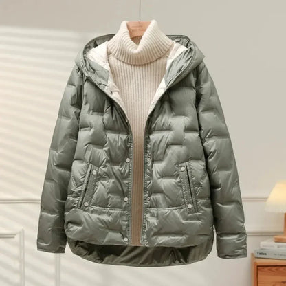 Veste Matelassée avec Col Revers Et Fermeture À Pression pour Femme | Idéale pour Les Journées Fraîches