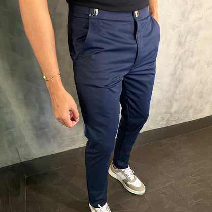 Pantalon Slim avec Taille Ajustée et Fermeture à Bouton pour Homme | Idéal pour un Usage Quotidien