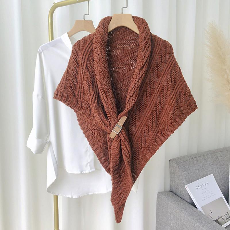 Châle Trinagle Doux avec Boucle pour Femme | Idéal pour l’Hiver