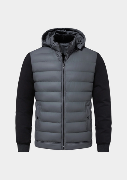 Veste Zippée Avec Capuche Amovible Et Design Matelassé Pour Homme | Idéale Pour Saisons Intermédiaires