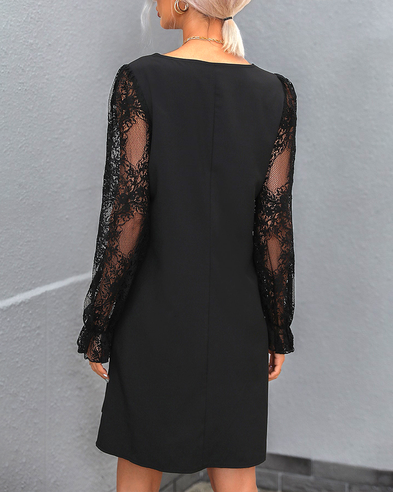 Robe à manches transparentes pour femmes