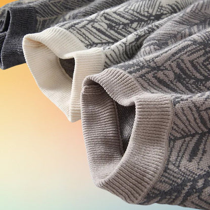 Pull À Col Rond Avec Motif Tricoté Pour Homme | Idéal Pour Usage Quotidien