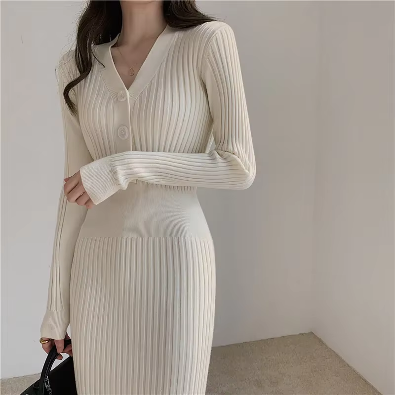 Robe Ajustée Avec Boutons Pour Femme | Idéale Pour Le Quotidien Et Les Sorties