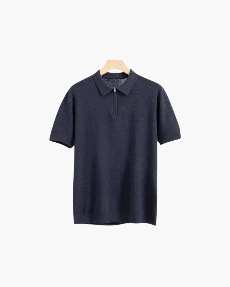 Polo D’Été Avec Fermeture Zippée Pour Hommes | Idéal Pour Un Usage Quotidien Et Professionnel Décontracté