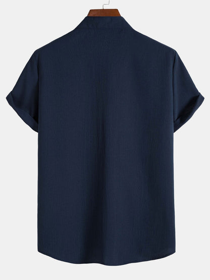 Chemise Col Officier Avec Fermeture Boutonnée Pour Homme | Idéale Pour Les Occasions Décontractées Ou Professionnelles