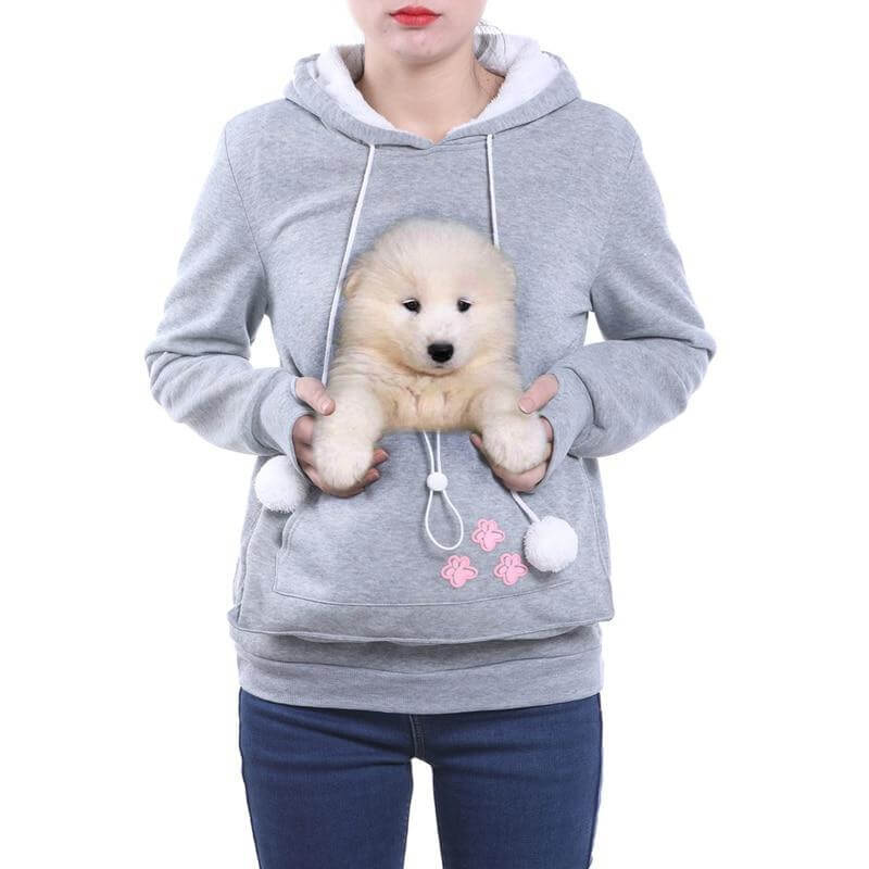 Sweat À Capuche avec Poche Ventrale pour Femme | Idéal pour Les Petits Animaux