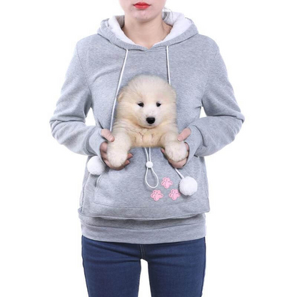 Sweat À Capuche avec Poche Ventrale pour Femme | Idéal pour Les Petits Animaux