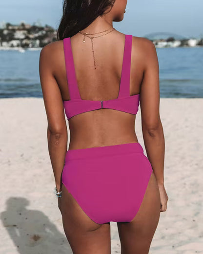 Maillot de Bain Deux Pièces avec Taille Haute pour Femmes | Idéal pour la Plage et la Piscine