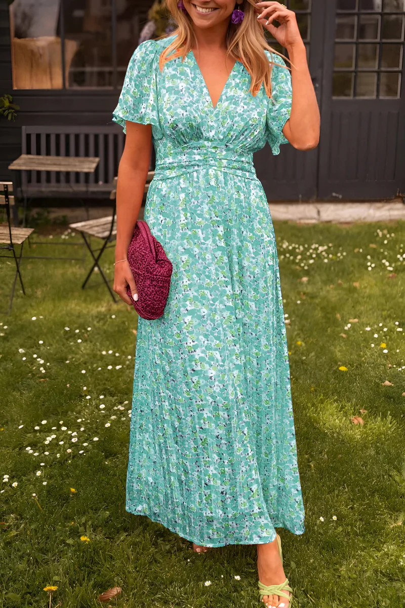 Robe Imprimée à Taille Marquée Avec Coupe Ample pour Femme | Idéale Pour Les Sorties de Printemps