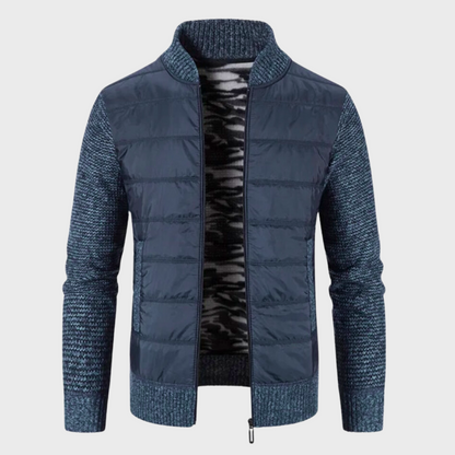 Veste Hybride avec Col Haut et Fermeture Zippée pour Homme | Idéale pour Mi-Saison