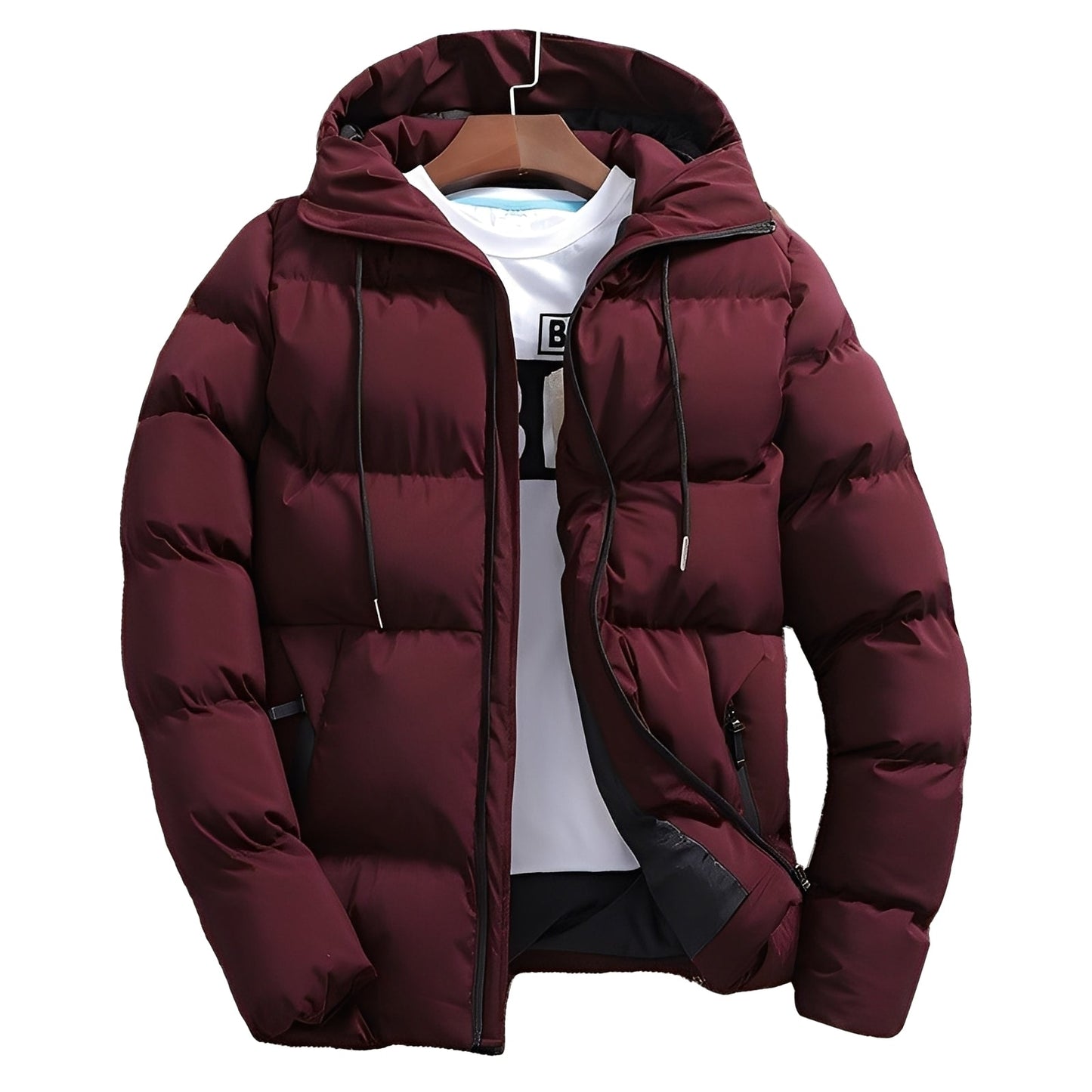 Veste D'hiver Avec Capuche Et Poches Fonctionnelles Pour Homme | Idéale Pour La Saison Froide