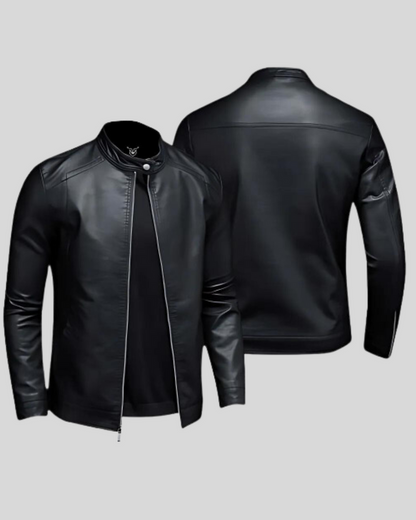 Veste avec Fermeture Zippée et Col à Boutons pour Hommes | Idéale pour Usage Quotidien