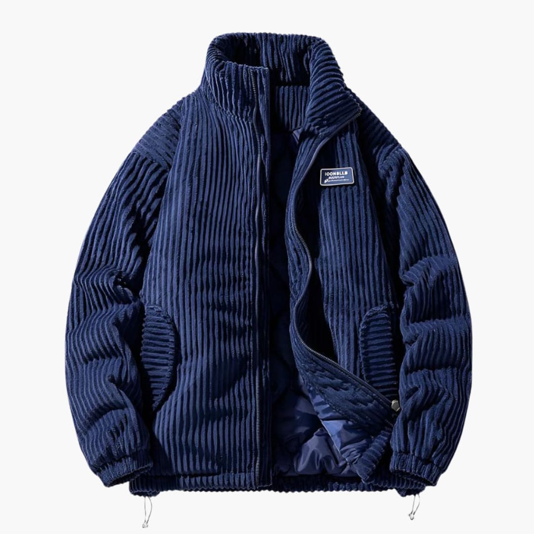 Veste Matelassée avec Col Montant et Coupe Ample pour Homme | Idéale pour la Mi-Saison