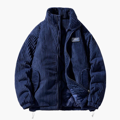 Veste Matelassée avec Col Montant et Coupe Ample pour Homme | Idéale pour la Mi-Saison