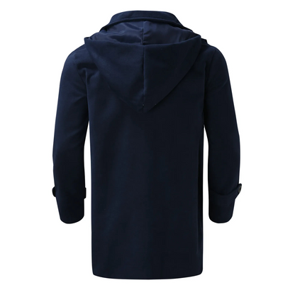 Manteau Long avec Fermetures Brandebourg et Capuche pour Homme | Idéal pour l’Hiver