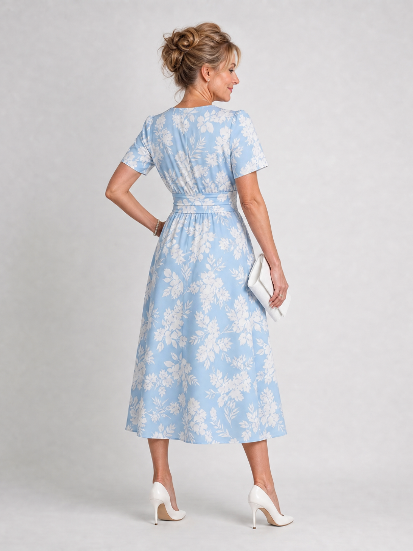 : Robe midi imprimée florale pour femmes