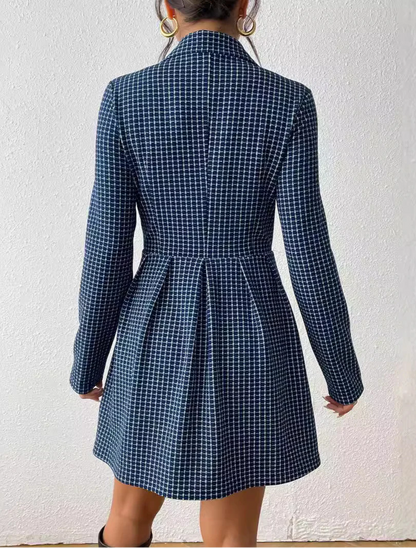 Veste Jupe à Col en V et Manches Longues pour Femme | Idéale pour le Travail ou les Sorties Décontractées