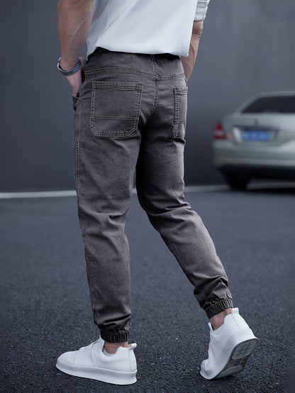 Pantalon Cargo avec Taille Élastiquée et Chevilles Ajustées pour Homme | Idéal pour le Quotidien