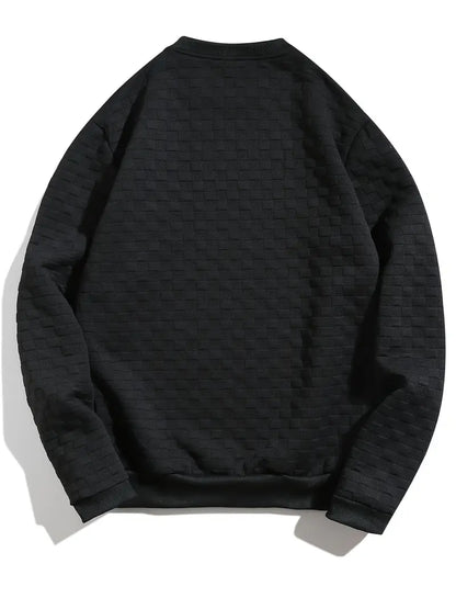 Sweatshirt À Motif Texturé Avec Coupe Décontractée Pour Adultes | Idéal Pour Toutes Saisons