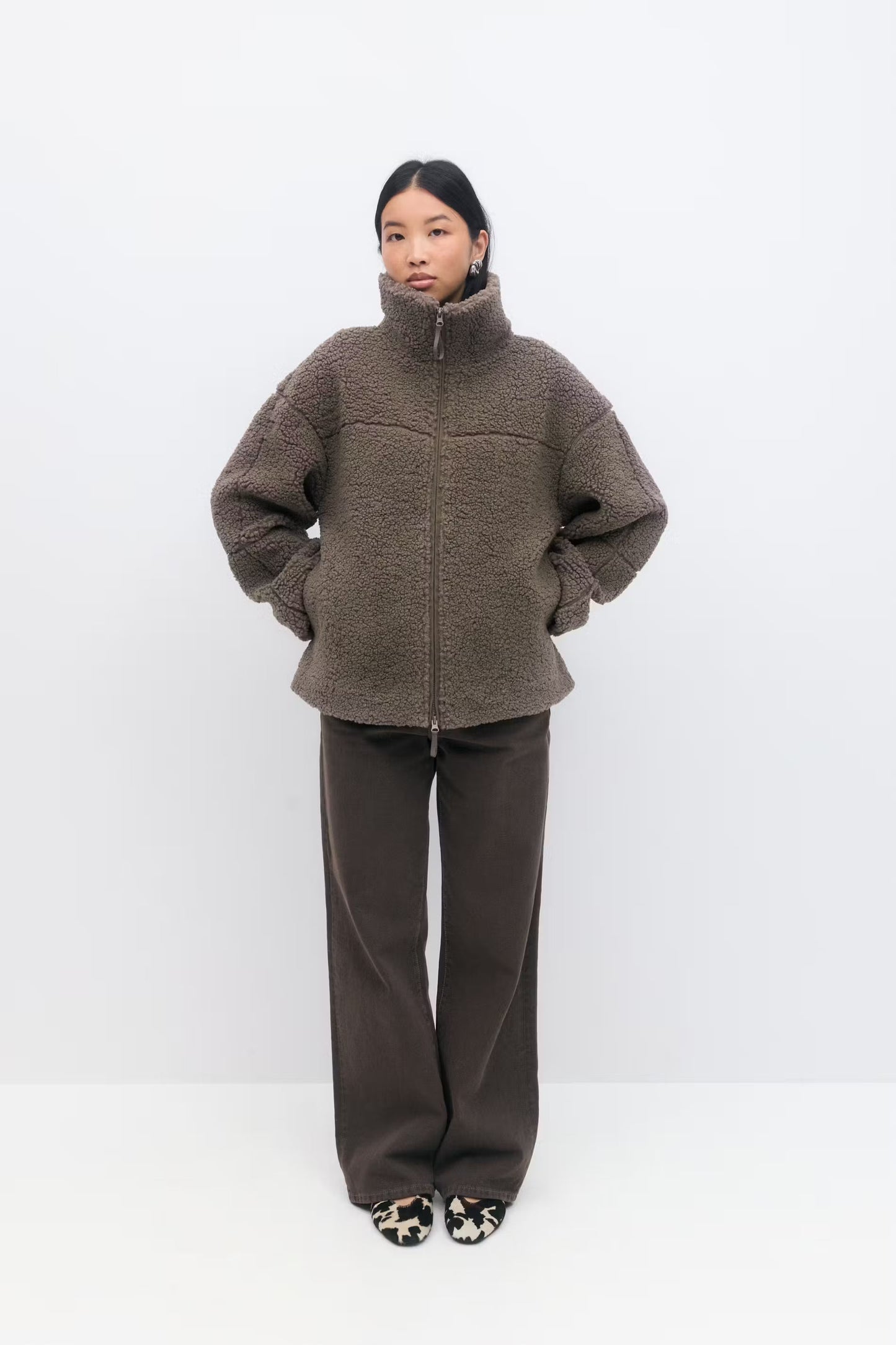 Veste À Col Montant Avec Fermeture Zippée Pour Femme | Idéale Pour L'automne