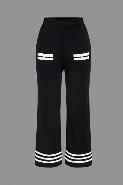 Ensemble Deux Pièces avec Cardigan Court et Pantalon Large pour Femme | Idéal pour le Quotidien et le Bureau