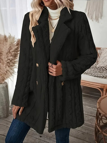 Manteau Avec Revers Et Conception Double Face Pour Adultes | Idéal Pour L’Automne Et L’Hiver